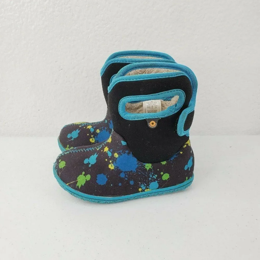 BOGS Unisex Kids Paint Handle It Snow‎ Boots Sz 8